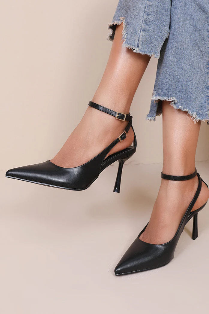 Sloane Black Court Heels
