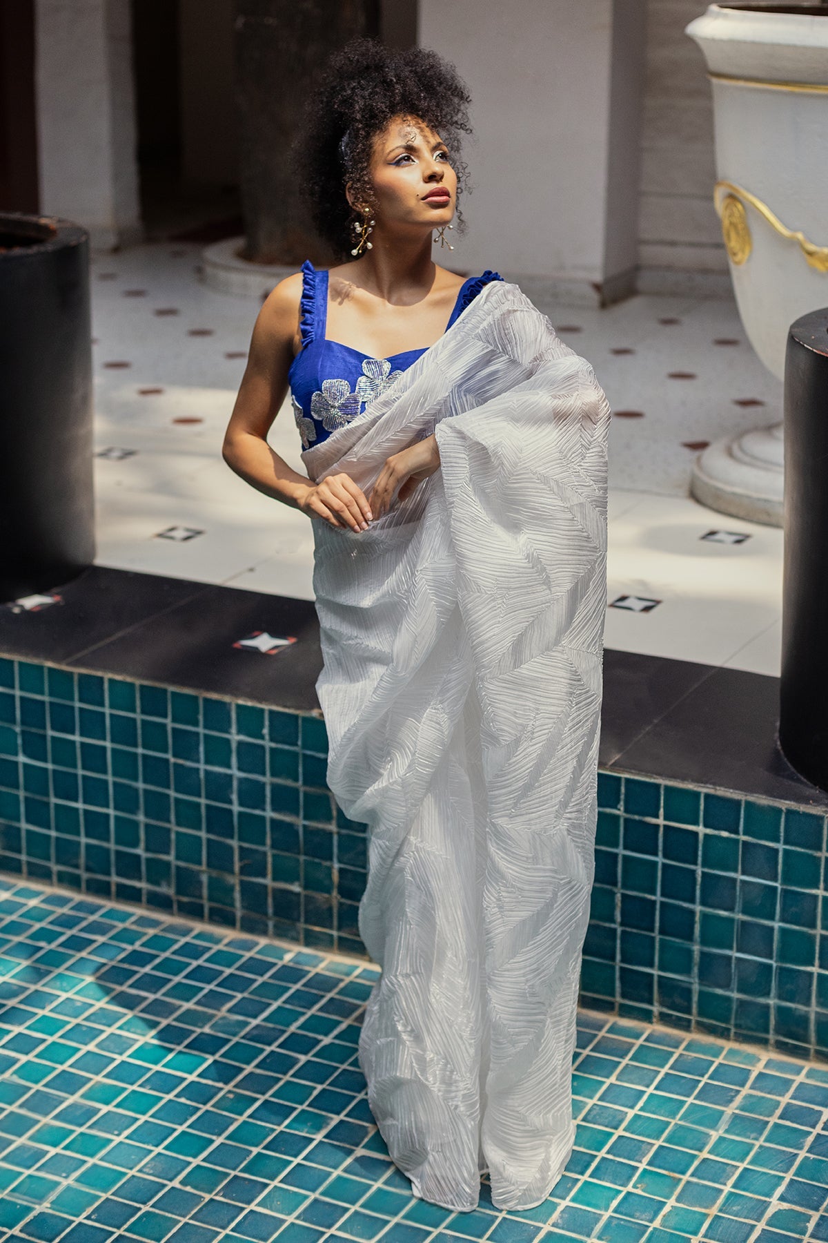 Ivory Illusion- The Perfect White Saree