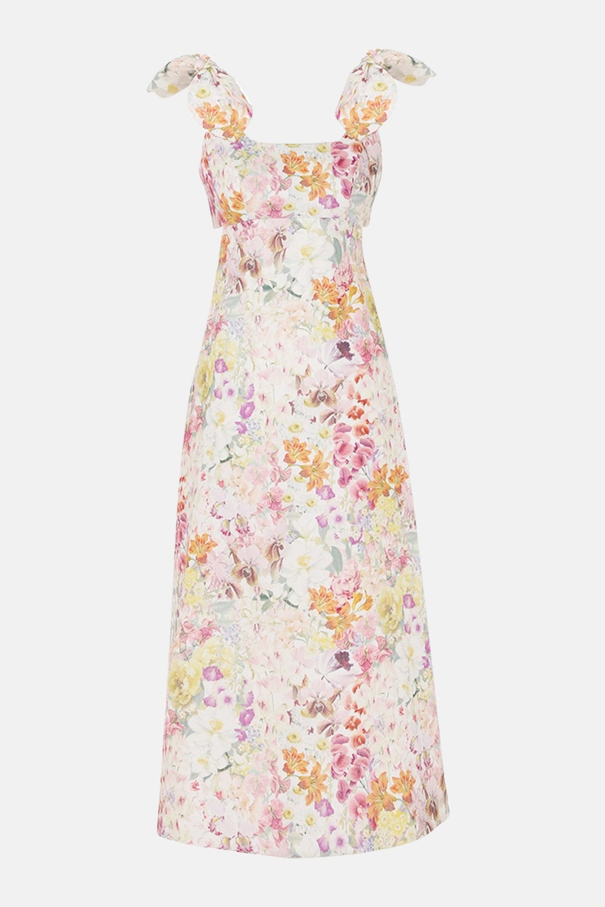 Harmony Tie Shoulder Midi Dress Kaleidoscope Garden