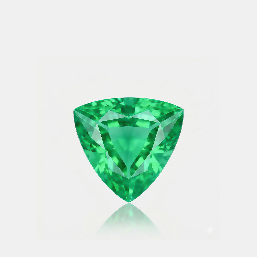1.51 carat Natural vivid green tsavorite garnet trillion faceted loose gemstone | SARATTI