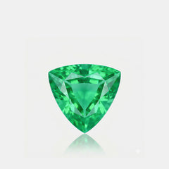 1.51 carat Natural vivid green tsavorite garnet trillion faceted loose gemstone | SARATTI