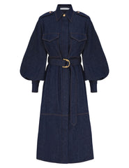 Denim Cargo Midi Dress-ZIMMERMANN-Boyds Philadelphia