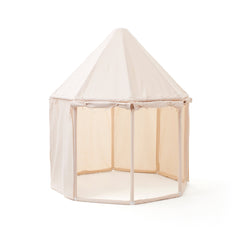 Kids Concept Pavilion Play Tent in Off White, a versatile and stylish playhouse perfect for imaginative play and creating a cozy retreat for children.