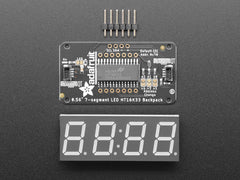 Adafruit 0.56" 4-Digit 7-Segment Display w/I2C Backpack - White - STEMMA QT / qwiic