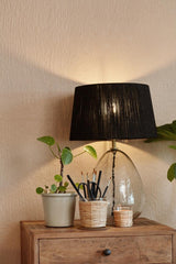 Ib Laursen ´Kairo´ mundblæst bordlampe - Sort