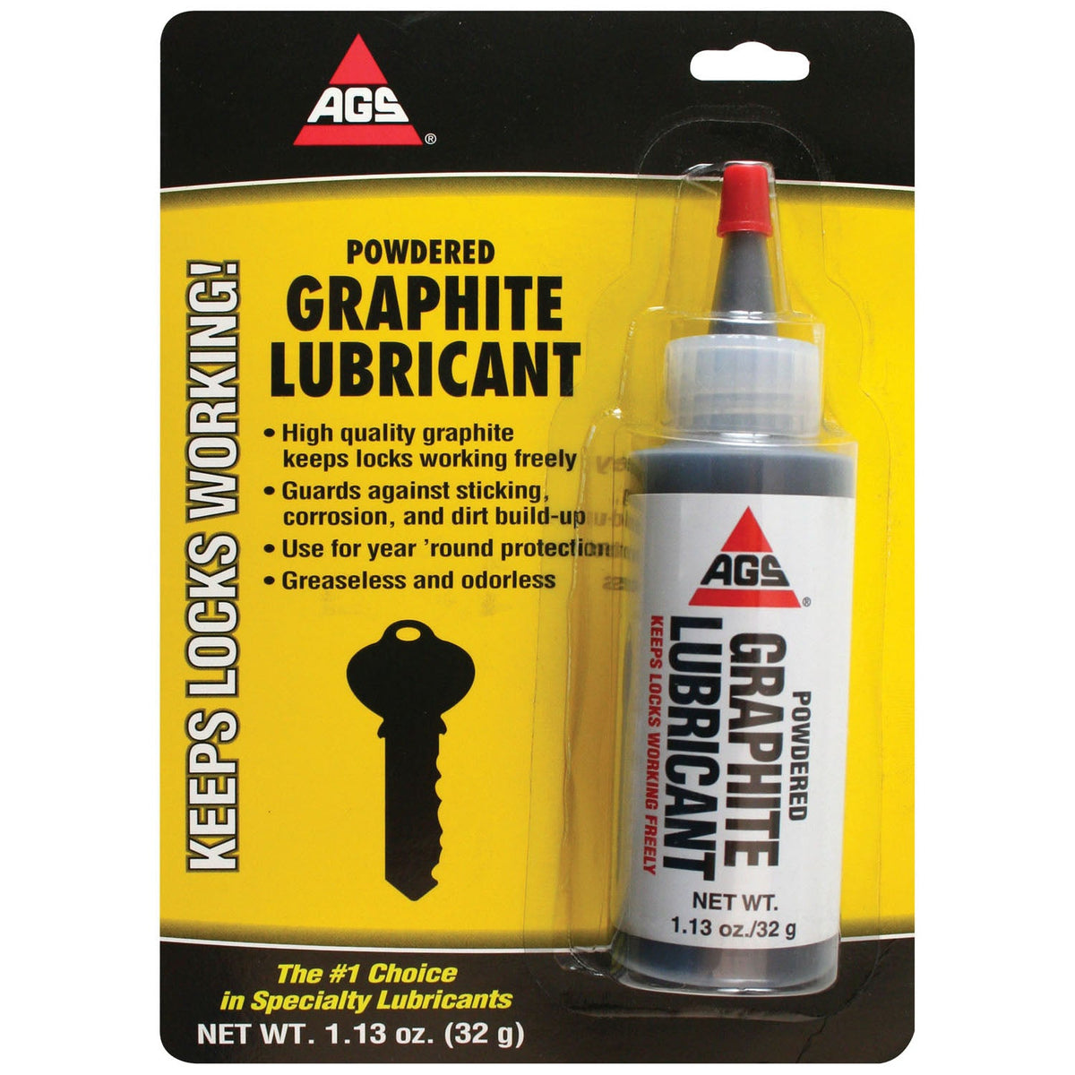 Ags® MZ-5 Extra Fine Powdered Graphite Lubricant, 1.13 Oz.