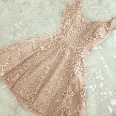 New V  Neck Backless Champagne Sequins Short Graduation Dresses Girls Mini Party Homecoming Dress SP321