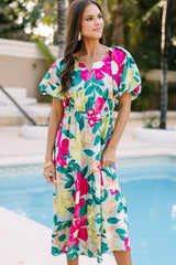 floral midi dresses, cute midi dresses for women, boutique midi dresses