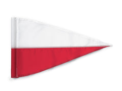 Nylon Pennant White & Red