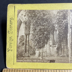 Antique 1870s Tinturn Abbey Monmouthshire England Stereoview Photo Card P4373