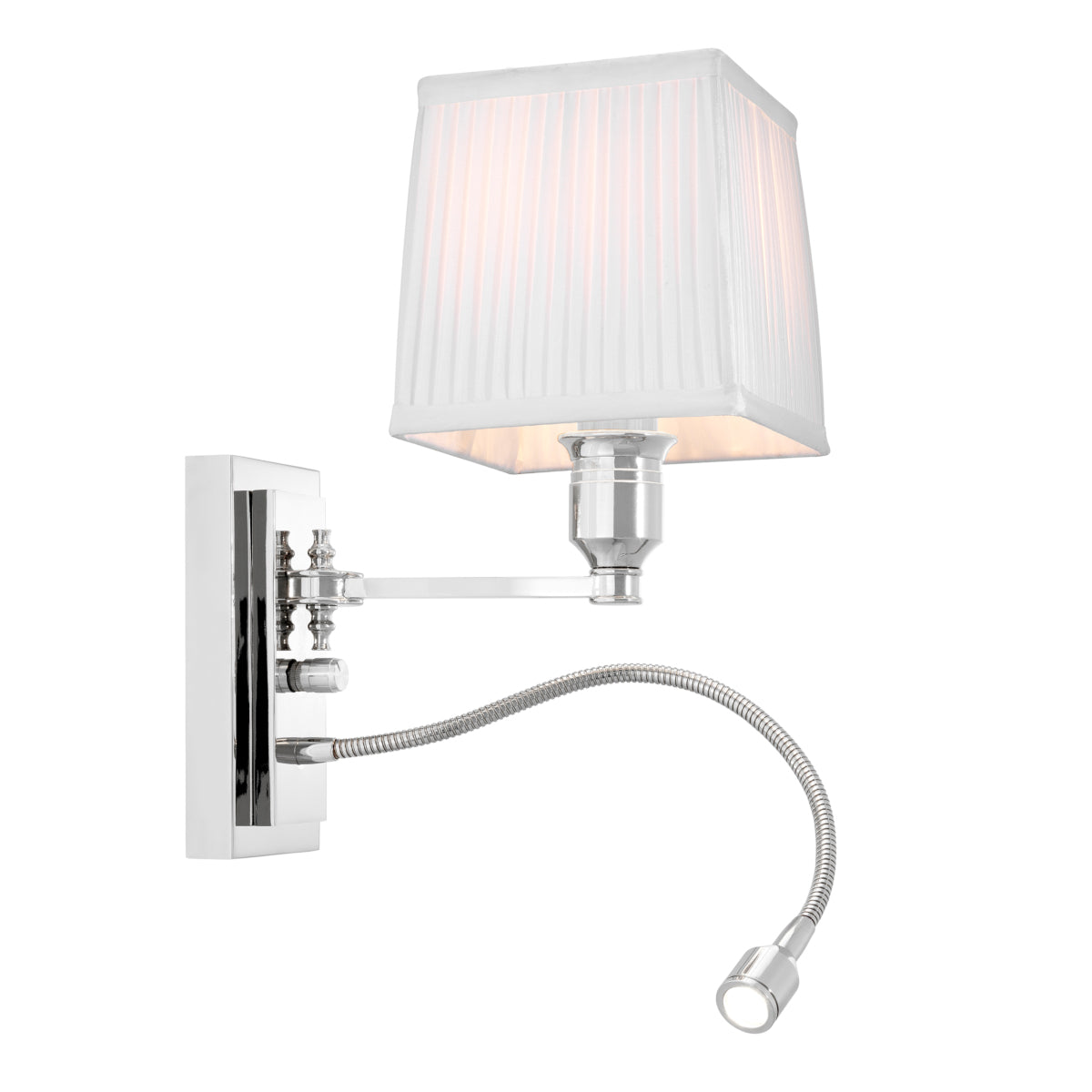 White Pleated Wall Lamp Ellington | Eichholtzmh.com
