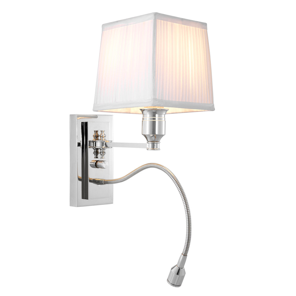 White Pleated Wall Lamp Ellington | Eichholtzmh.com