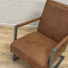 Fauteuil Quin - Microleder cognac | LABEL 51
