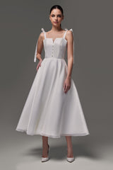 Simple Civil Wedding Dress Francoise midi