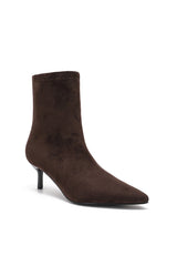 Blake Brown Suedette Point Toe Ankle Boots