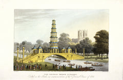 The Chinese bridge and pagoda, erected in St James's Park, London