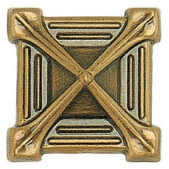 Borchia di supporto portante e decorativa per lapidi – In bronzo disponibile da 4x4cm / 5x5cm e 6 x6cm - Modello Croce 1319