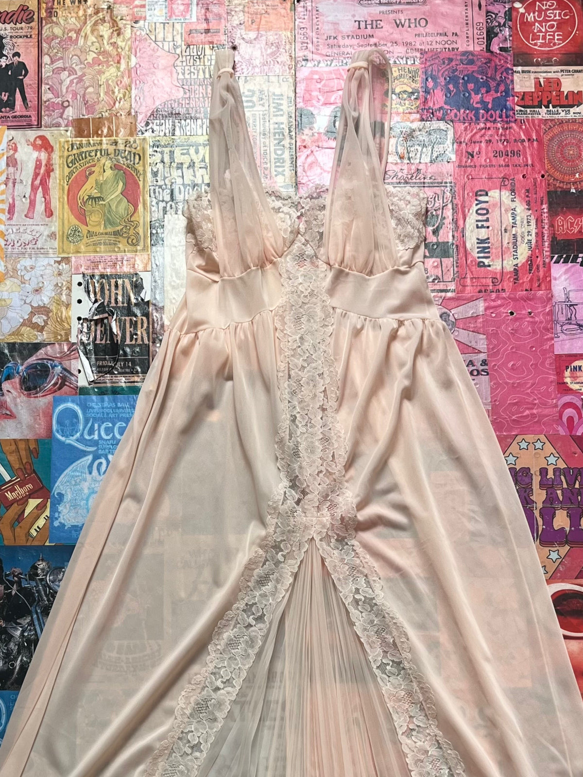 Baby Pink Lace Slip Dress