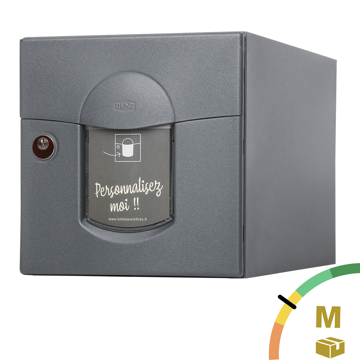Boite aux lettres Soléa 2 portes Gris anthracite aspect sablé REN 0206 MS
