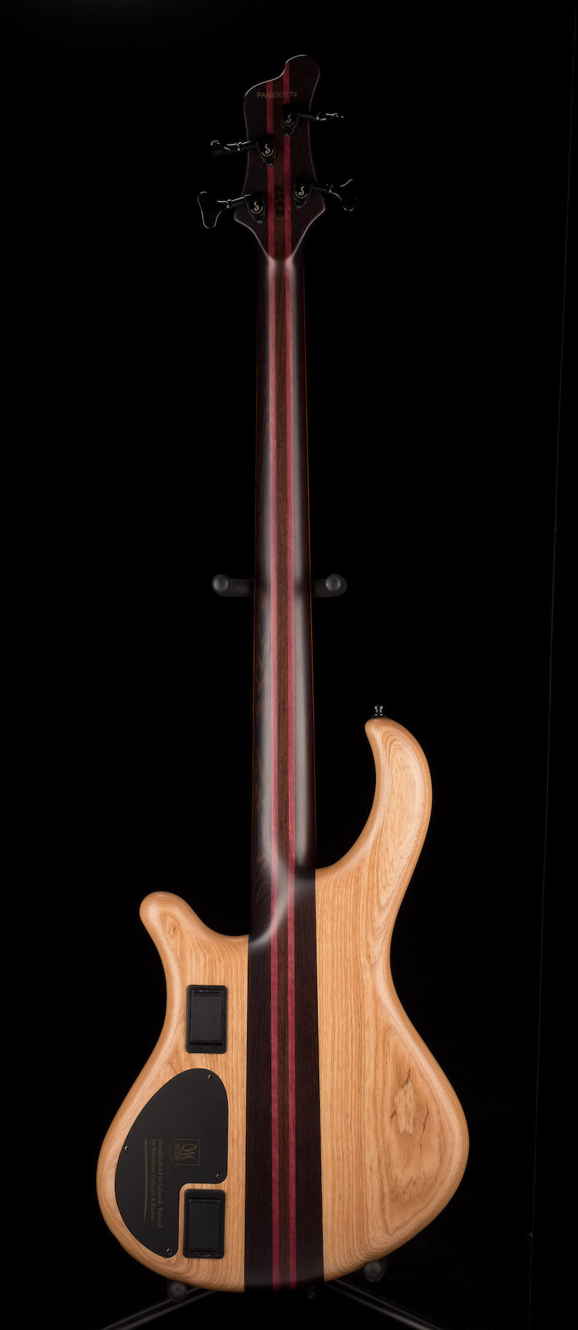 Mayones Patriot Classic 4 Flame Top Bass Satine Transparent Jeans Black 3-Tone Red Burst