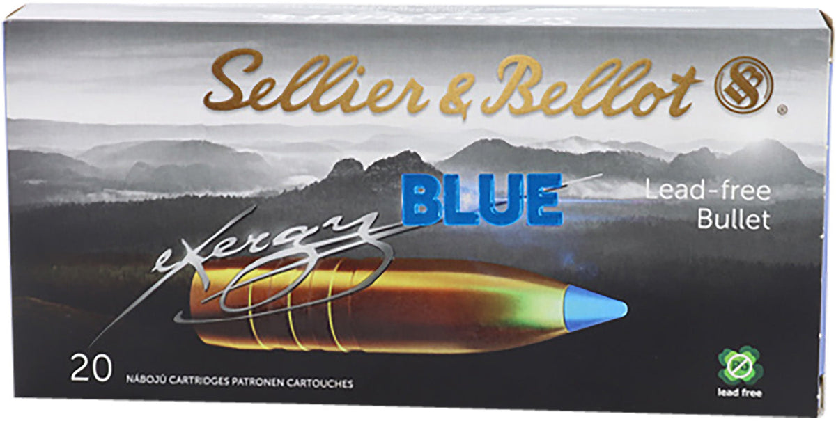 Sellier & Bellot SB308XB eXergy  308Win 110gr TAC EX Blue 20 Per Box/12 Case