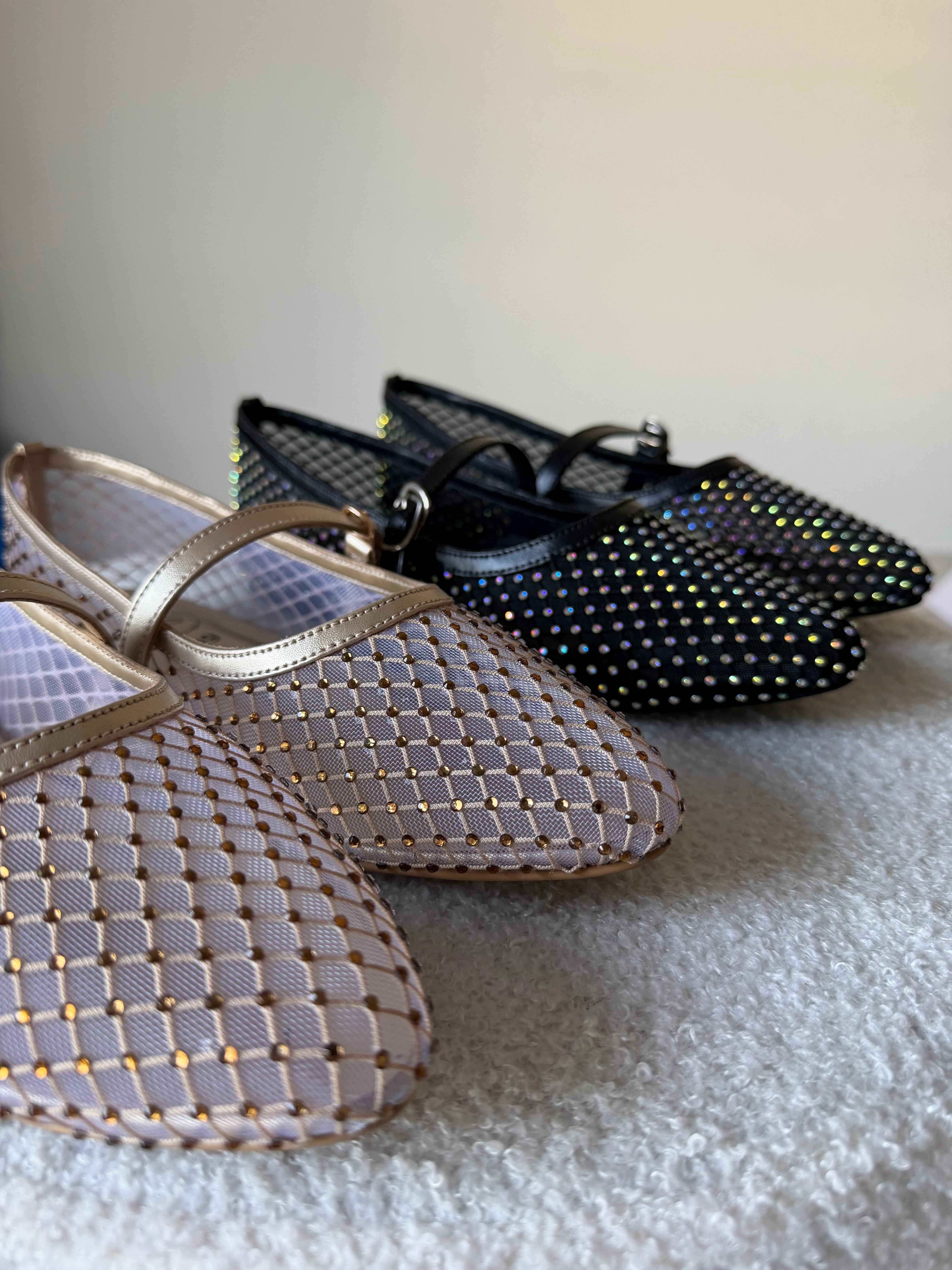 Mesh Mary Janes -Black