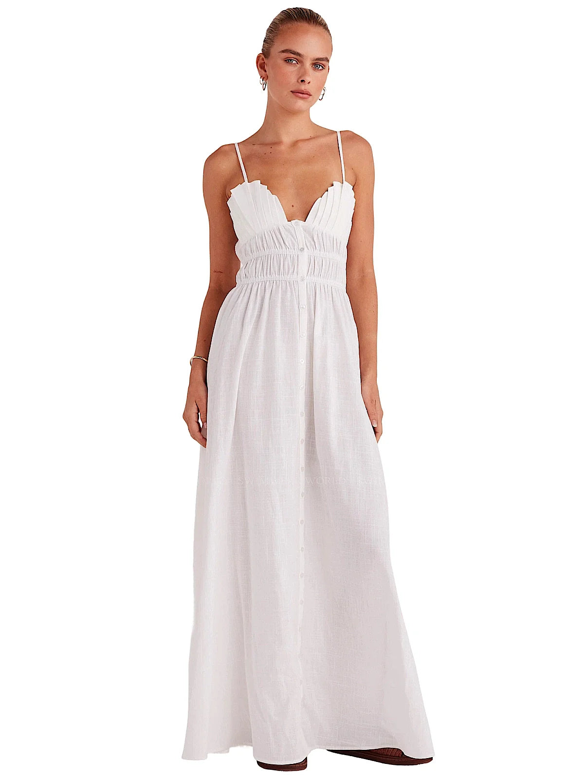 SNDYS: Mahalia Maxi Dress (SED411J5-WHT)