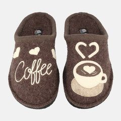 Coffee Time Sabot Unisex braunmeliert