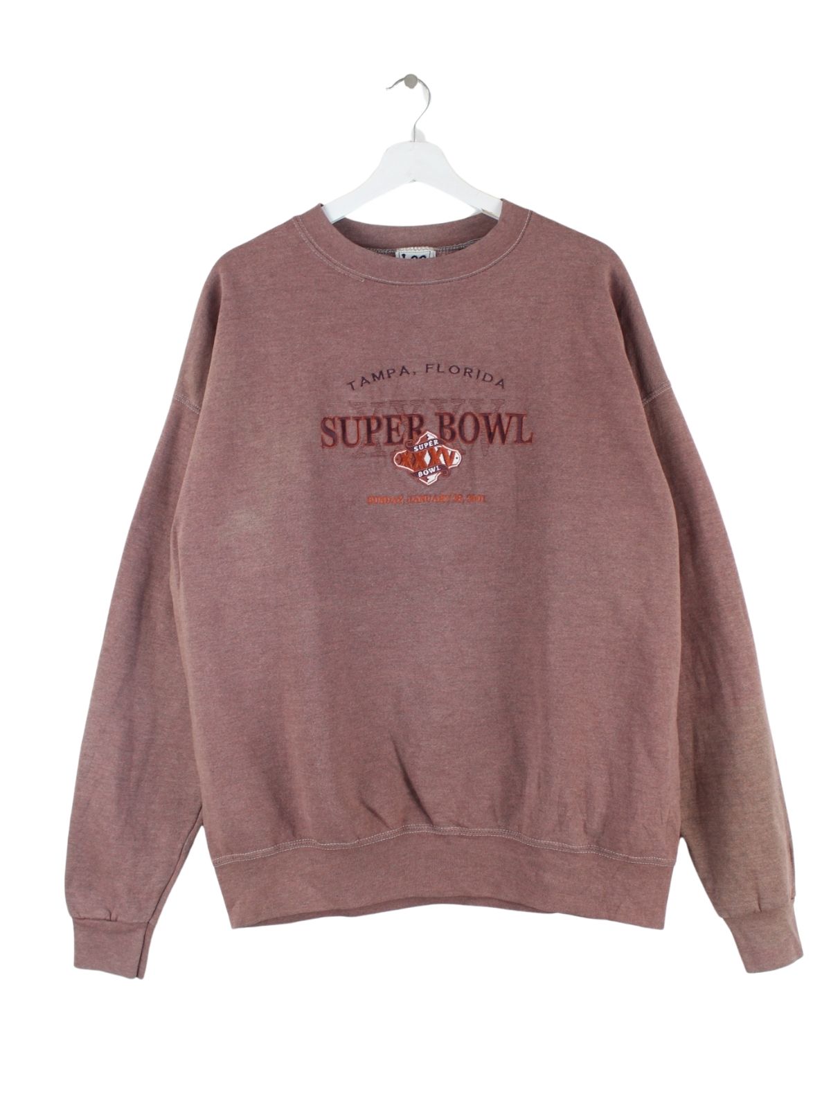 Lee 2001 Super Bowl XXXV Embroidered Sweater Rot XXL