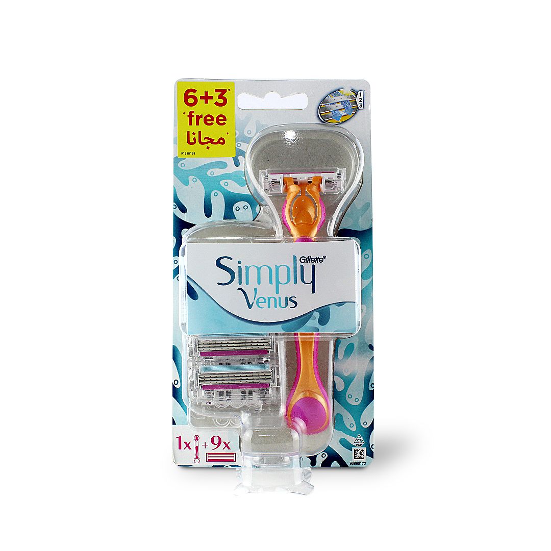 Gillette Simply Venus 3 Disp Razors Pack Of 4+1 ( 29918 )