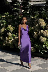 LONG FLOWY PURPLE DRESS