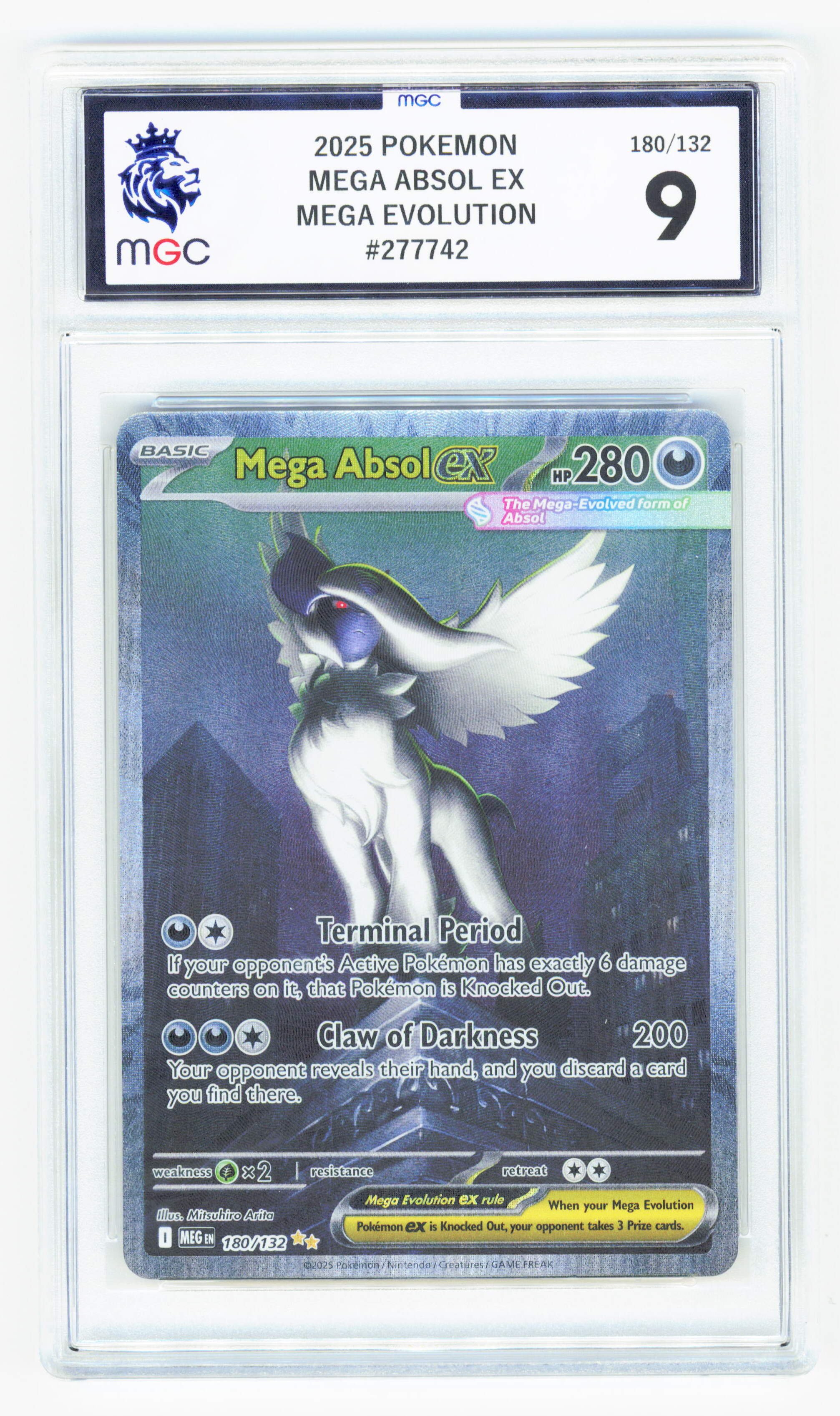 Pokemon Mega Absol EX 180/132 Special Illustration Rare Mega Evolution 2025 MGC 9