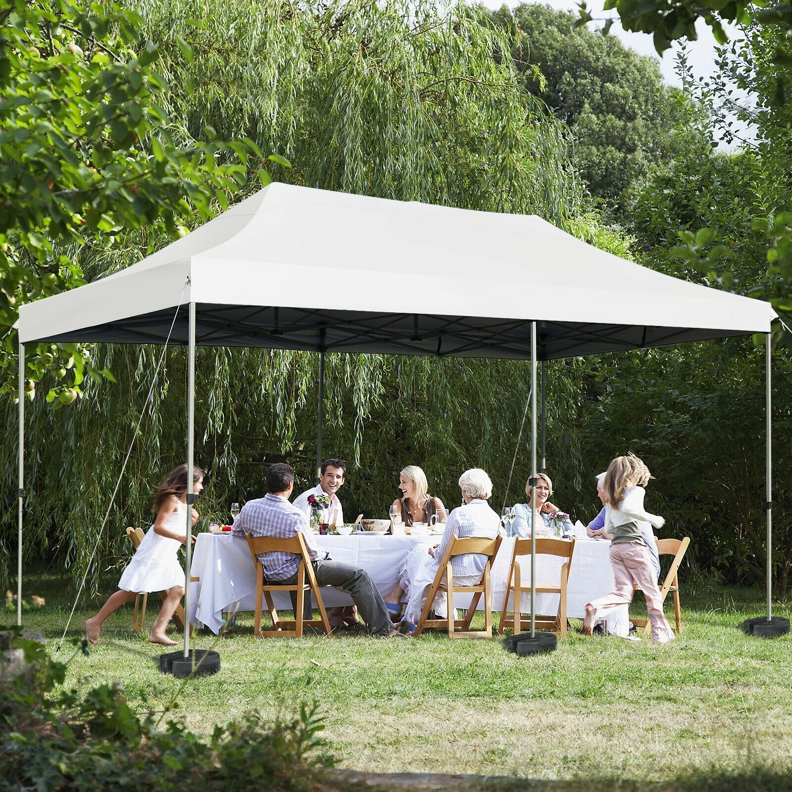6 pieces Weight Plates Patio Canopy Tent Gazebo Shade Umbrella Water Filled - Relaxacare