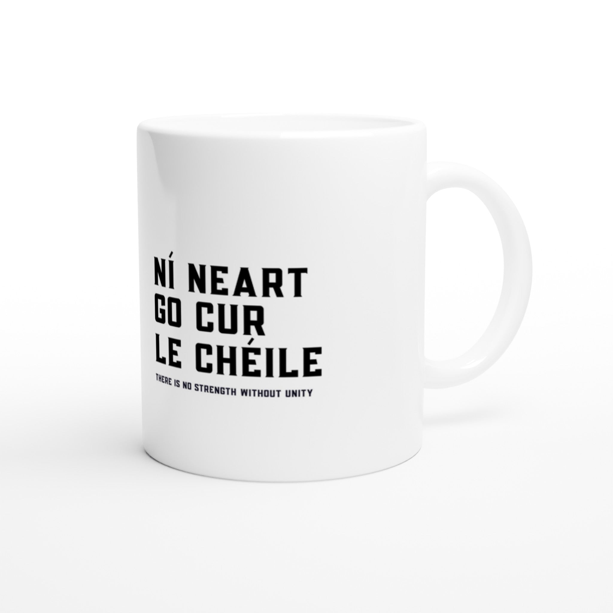 Ní neart go cur le chéile  Mug – lifestyle setting | Buy Irish Art