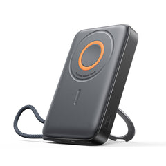 Joyroom JR-PBM02 Powerbank 22.5W 10000mAh 3in1 Magnetisk Induktiv Kompatibel med MagSafe med indbygget kabel - sort