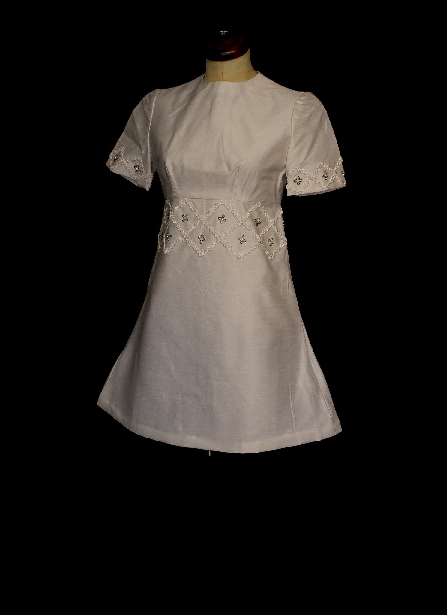 Vintage 1960s Mini Mod Wedding Dress