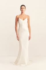LA LUNE LOW BACK GOWN - WHITE_F