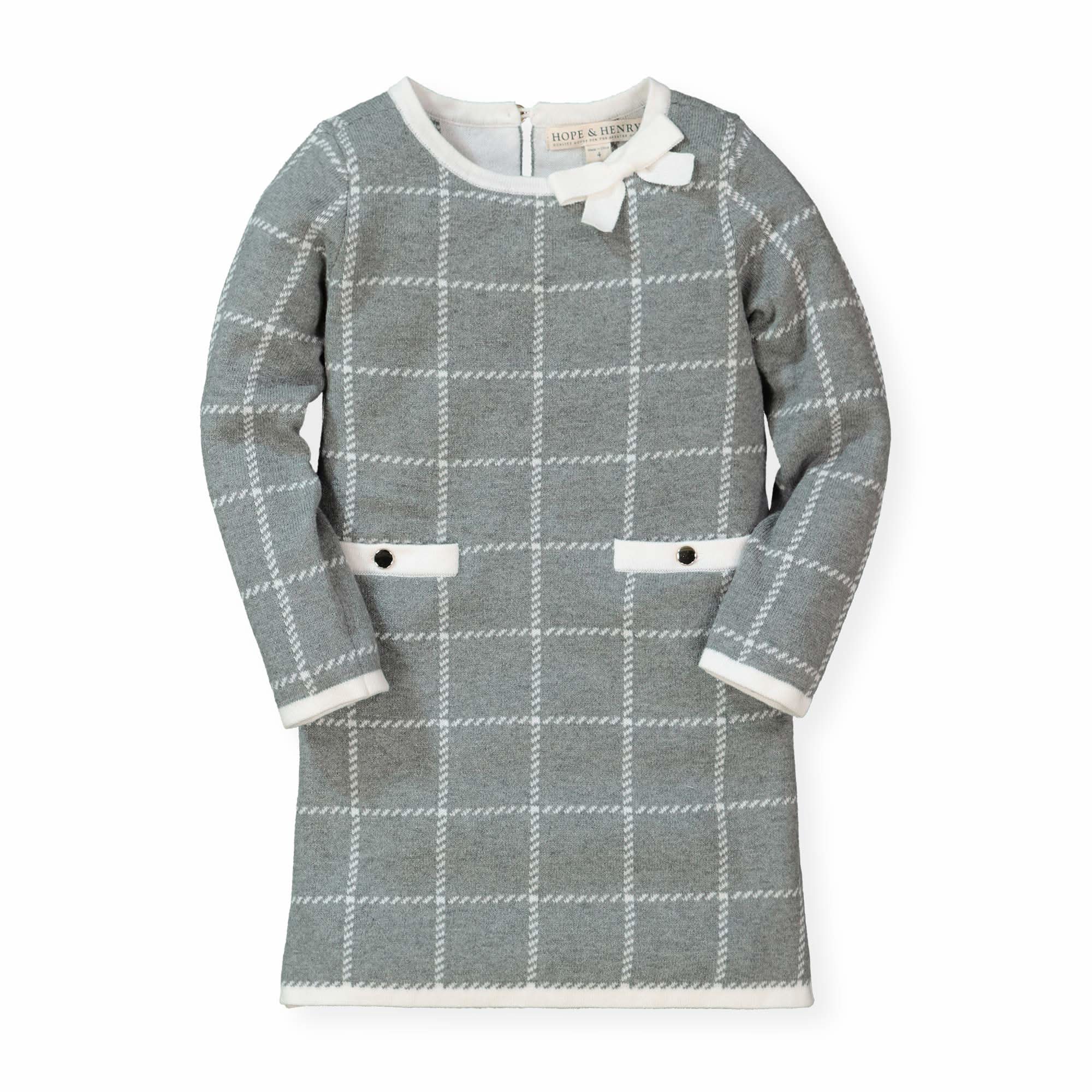 Bow Detail Sweater Dress - Hope & Henry Girl