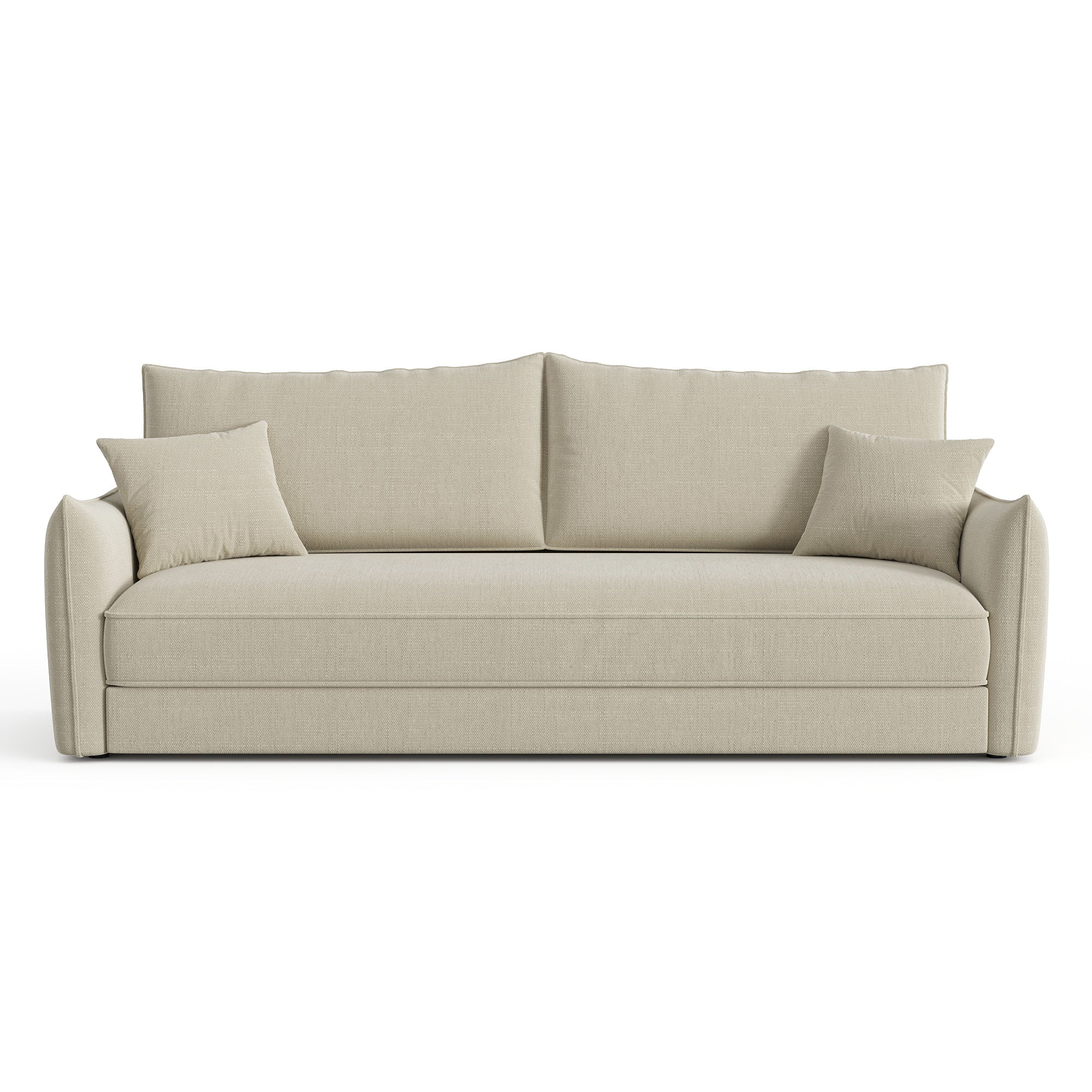 Canapé convertible 4 places PLUME tissu tramé