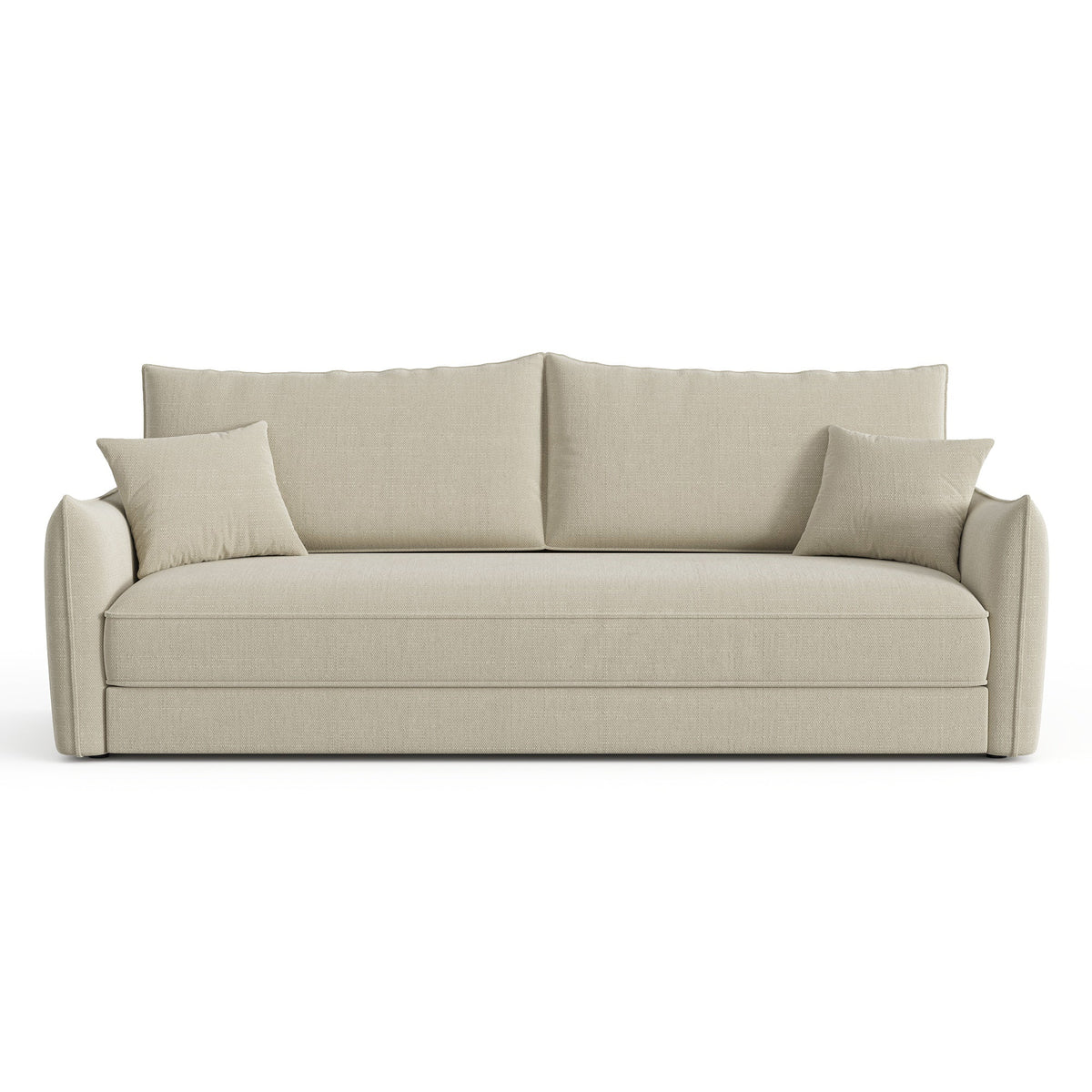 Canapé convertible 4 places PLUME tissu tramé