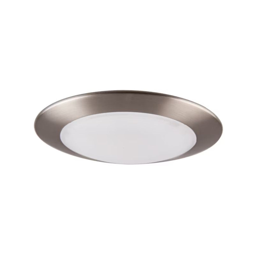 Sunset Lighting Satin Nickel 7-1/2" 1200-Lumen Soft White Round Dimmable Canless Recessed Downlight F8626-53