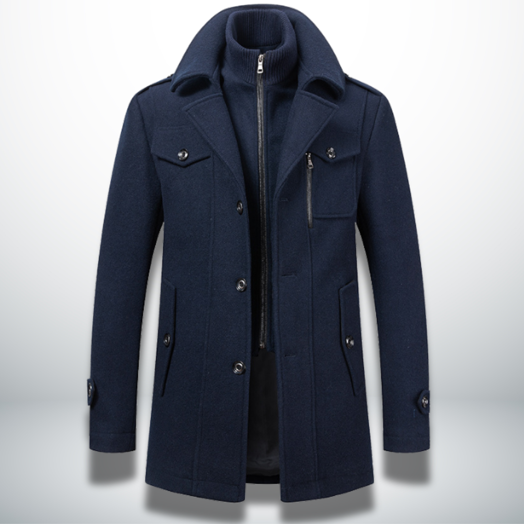 Manteau Homme Élégant avec Fermeture Boutons - BerlinGlamour