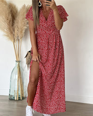 Everly | elegantes Maxikleid, schmeichelnder V-Ausschnitt.