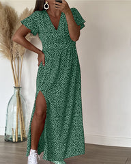Everly | elegantes Maxikleid, schmeichelnder V-Ausschnitt.
