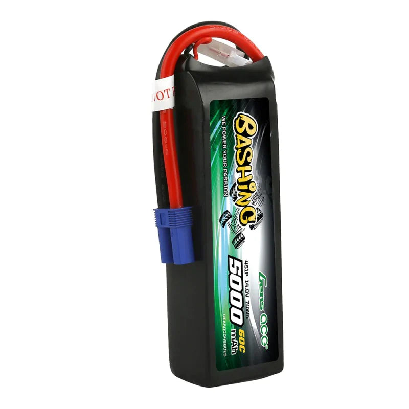 Gens Ace 5000 mAh 14,8 V 4S1P 60C Lipo-Akkupack mit EC5 Plug-Bashing-Serie - LiPo24.de