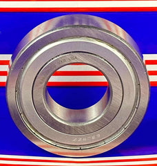 Front view of 6308Z C3 Metal Shielded Bearing - C3 Clearance 40x90x23mm showing double metal shields and steel construction.