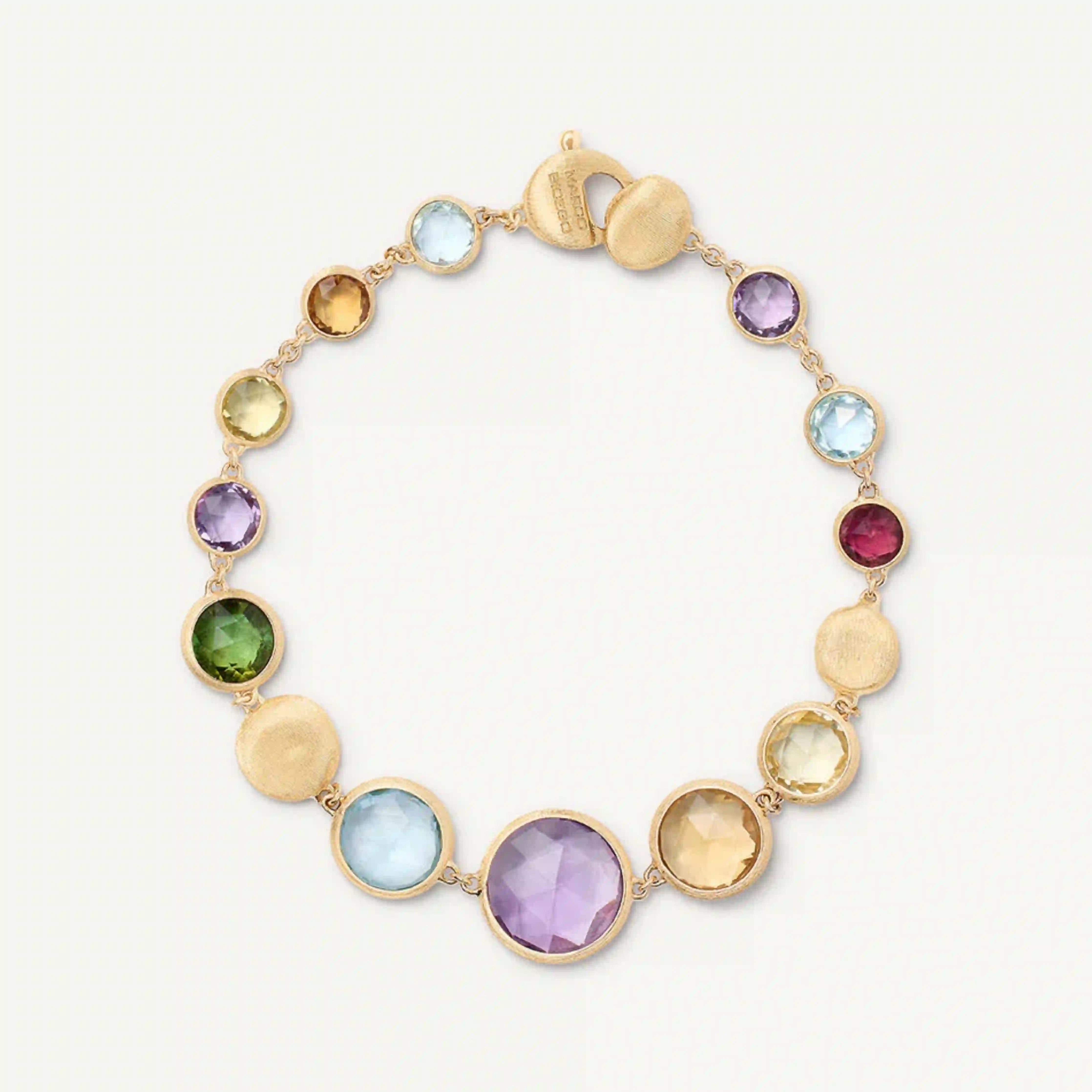 Yellow Gold Graduated Gemstone Bracelet