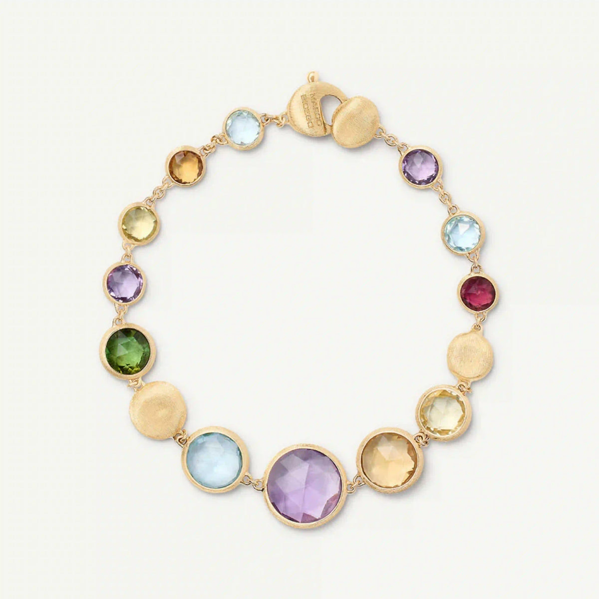 Yellow Gold Graduated Gemstone Bracelet
