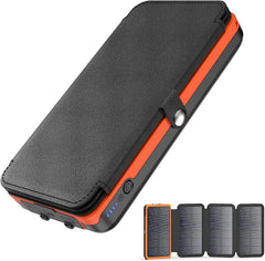 Hiluckey Solar Charger 27000mAh with 4 Solar Panels 3 USB Outputs