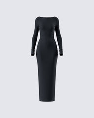 Women's black maxi dress – FINESSE